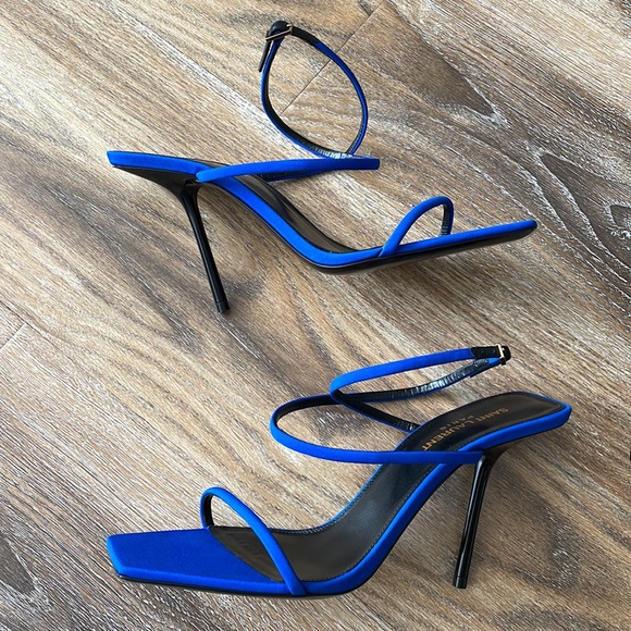 Saint Laurent Nuit Square Toe High Heel Sandals NWOT - Picture 5 of 16